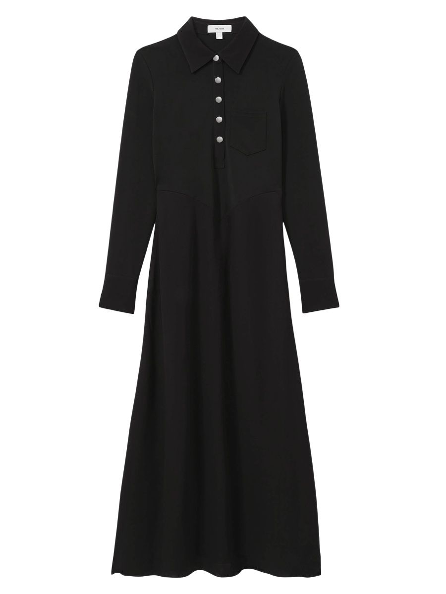 Reiss Women's Rosina Jersey A-Line Dress - Black - Size 4