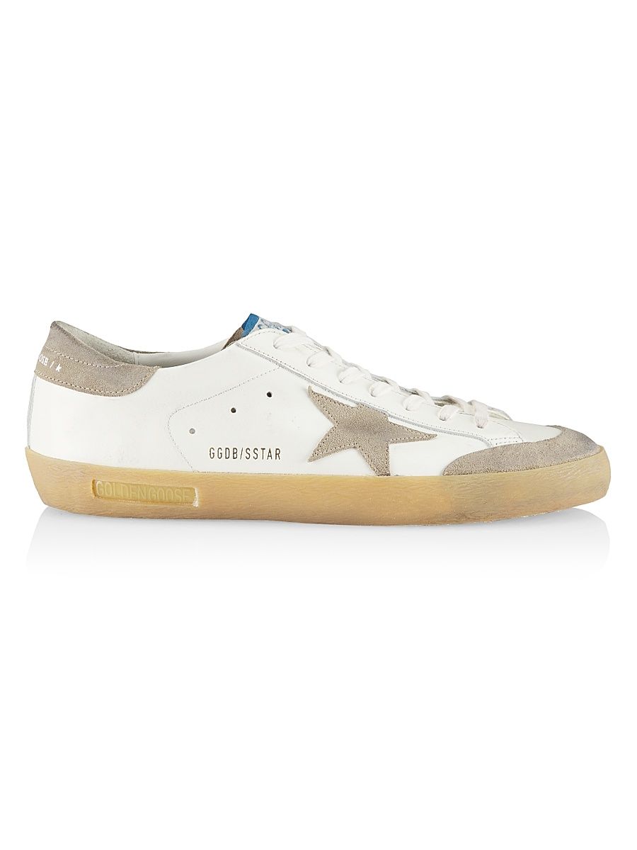 Men's Super-Star Penstar Leather Low-Top Sneakers - Milky Taupe - Size 7