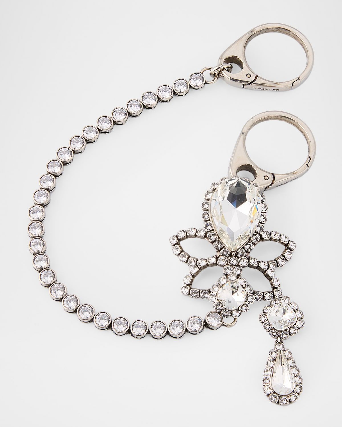 Chandelier Crystal & Cubic Zirconia Chain Bag Charm