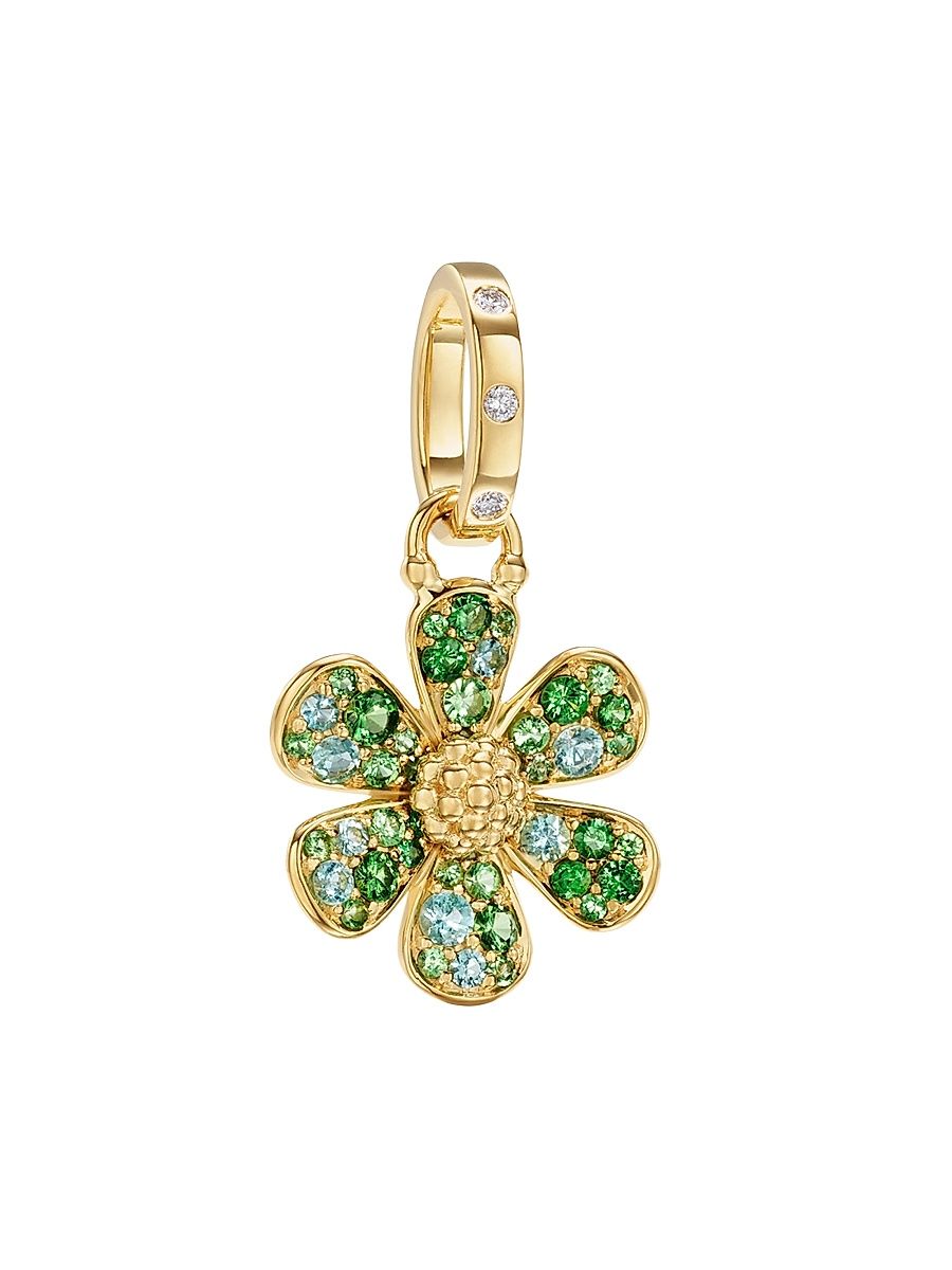 Women's Florence86 18K Yellow Gold & Multi-Gemstone Flower Pendant - Yellow Gold