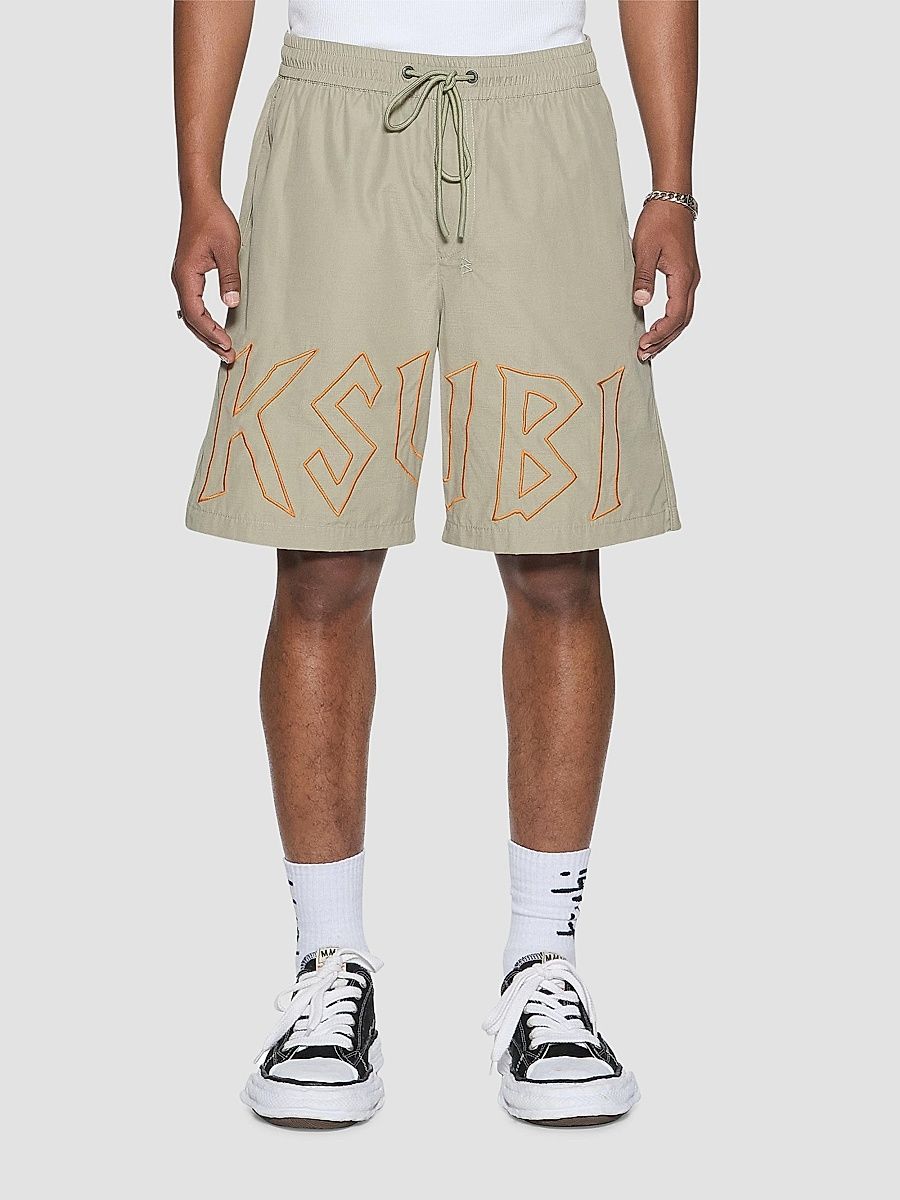 Men's Stay Up Logo Drawstring Shorts - Green - Size XXL