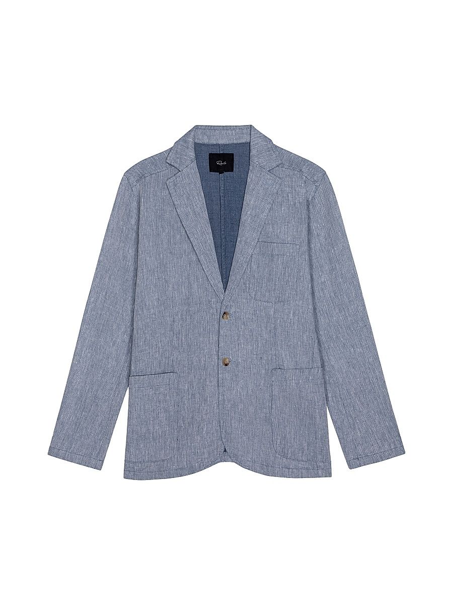 Men's Harris Bicoastal Cotton-Linen Blazer - Bicoastal Blue - Size XL