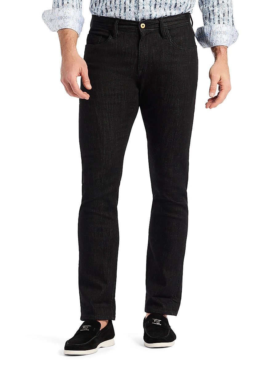 Men's Feragen Denim Slim-Fit Pants - Black - Size 40