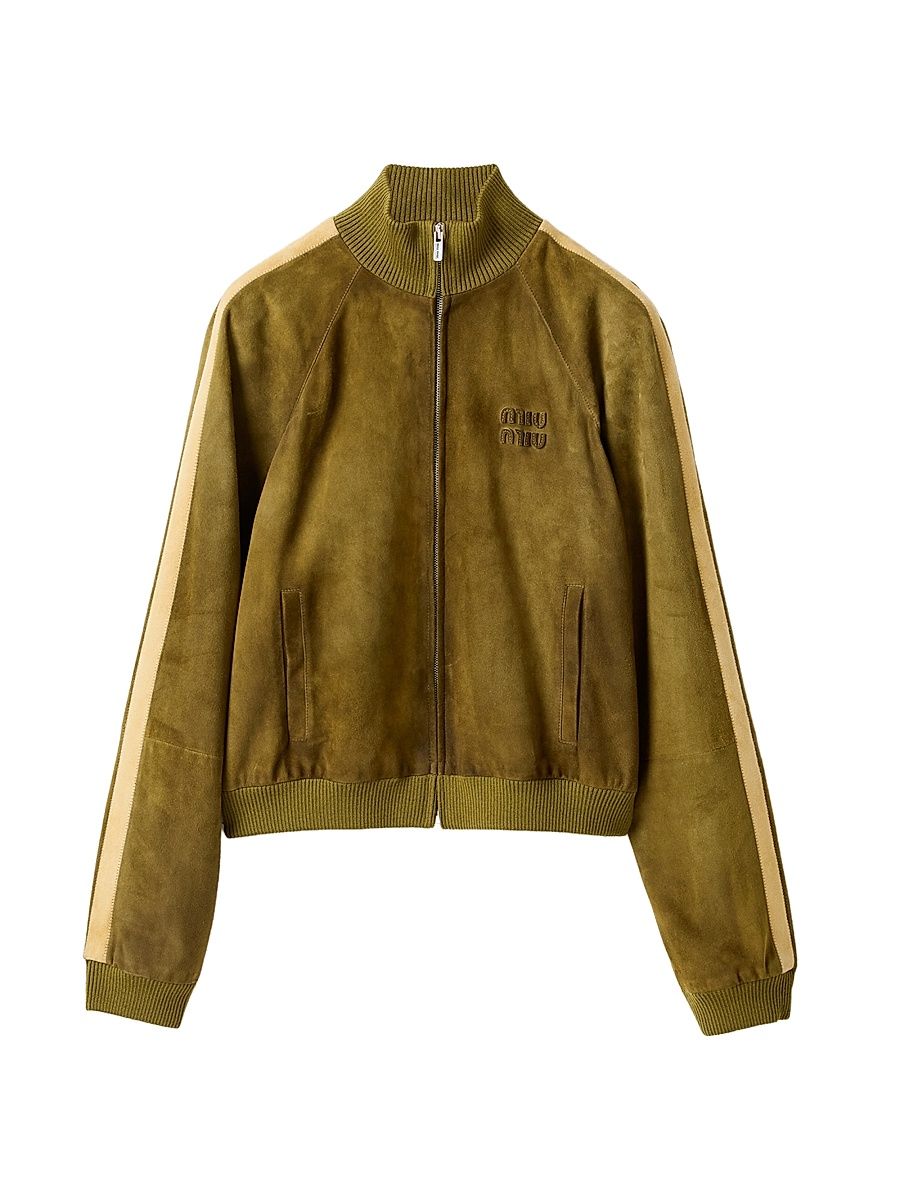 Women's Waxed Suede Jacket - Green - Size 6