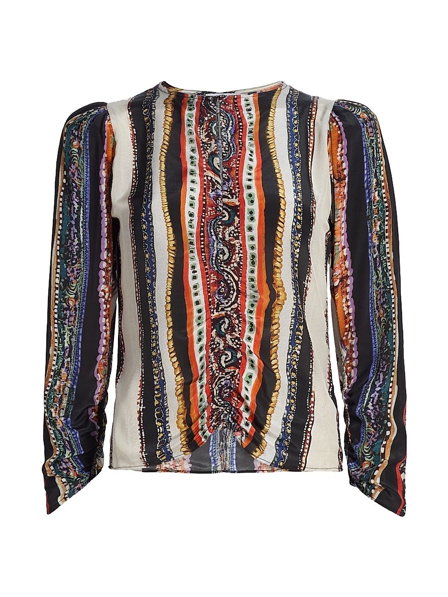 Women's Lennon Paula Printed Crepe Top - Size XL