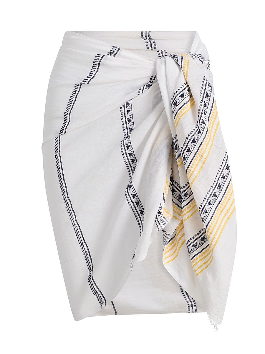 Women's Lema Geometric Cotton Sarong - Sisi Soleil