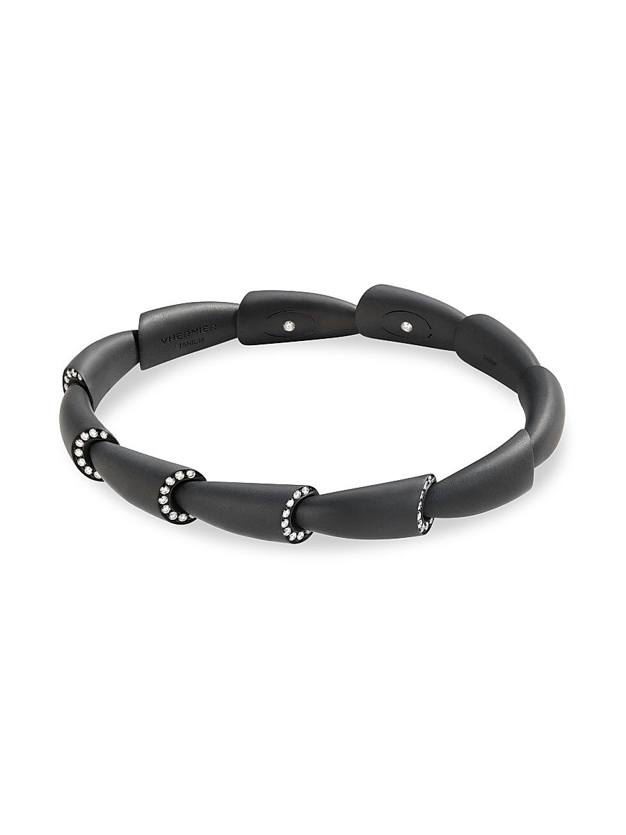 Women's Calla Diamond & Titanium Bracelet - Black Titanium