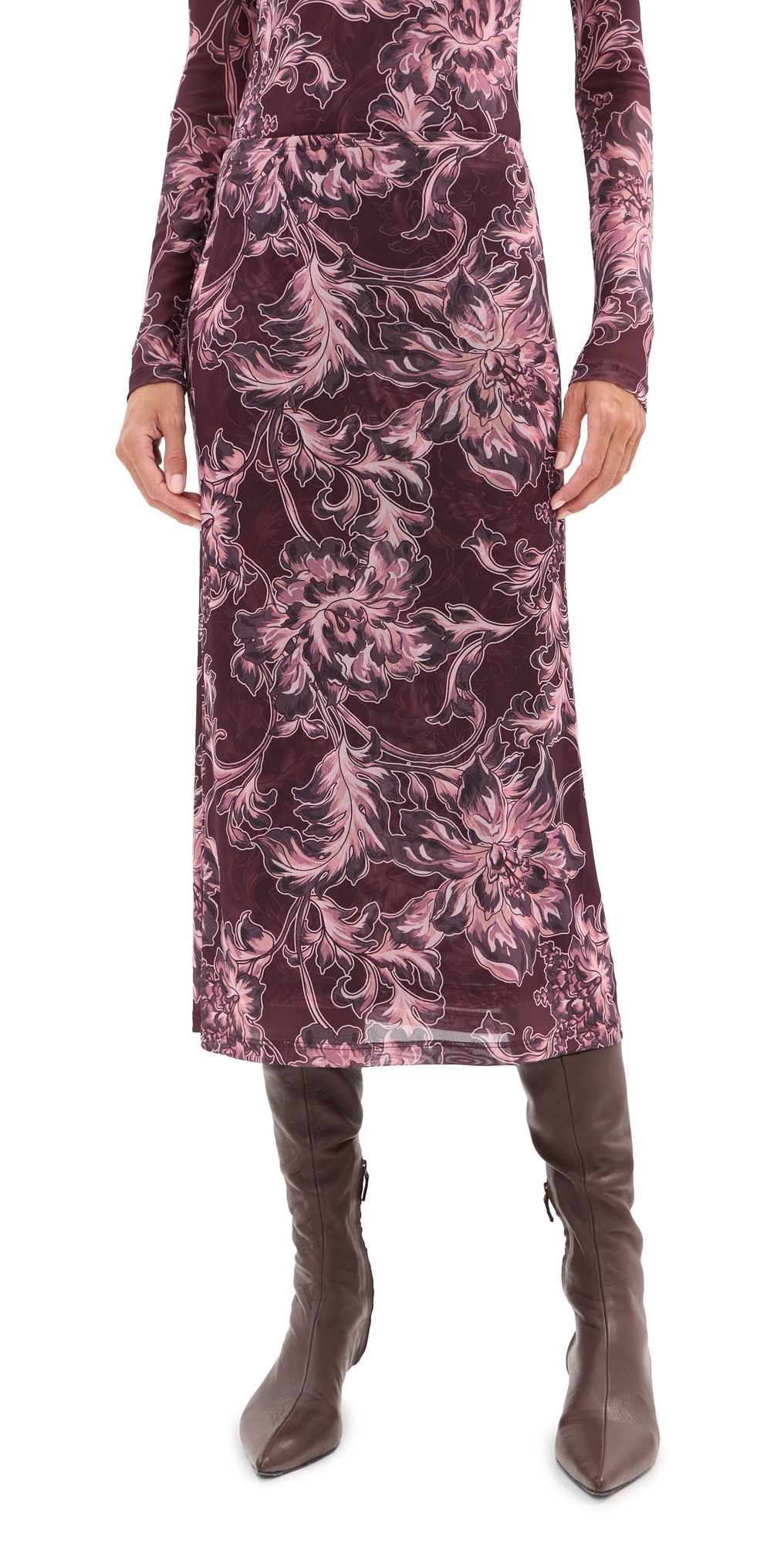 Madelynne Grove Midi Skirt Olive XXS