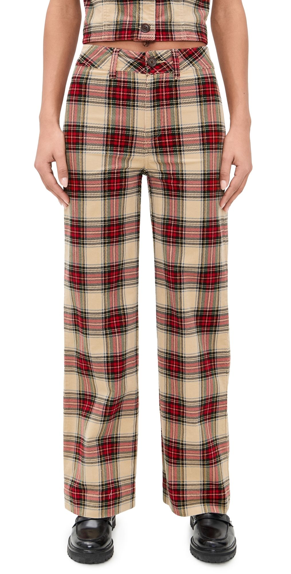 Faherty High Ridge Corduroy Pants Winterstone Plaid 27