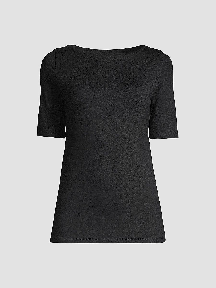 Majestic Filatures Women's Soft-Touch Boatneck Tee - Marine - Size XS