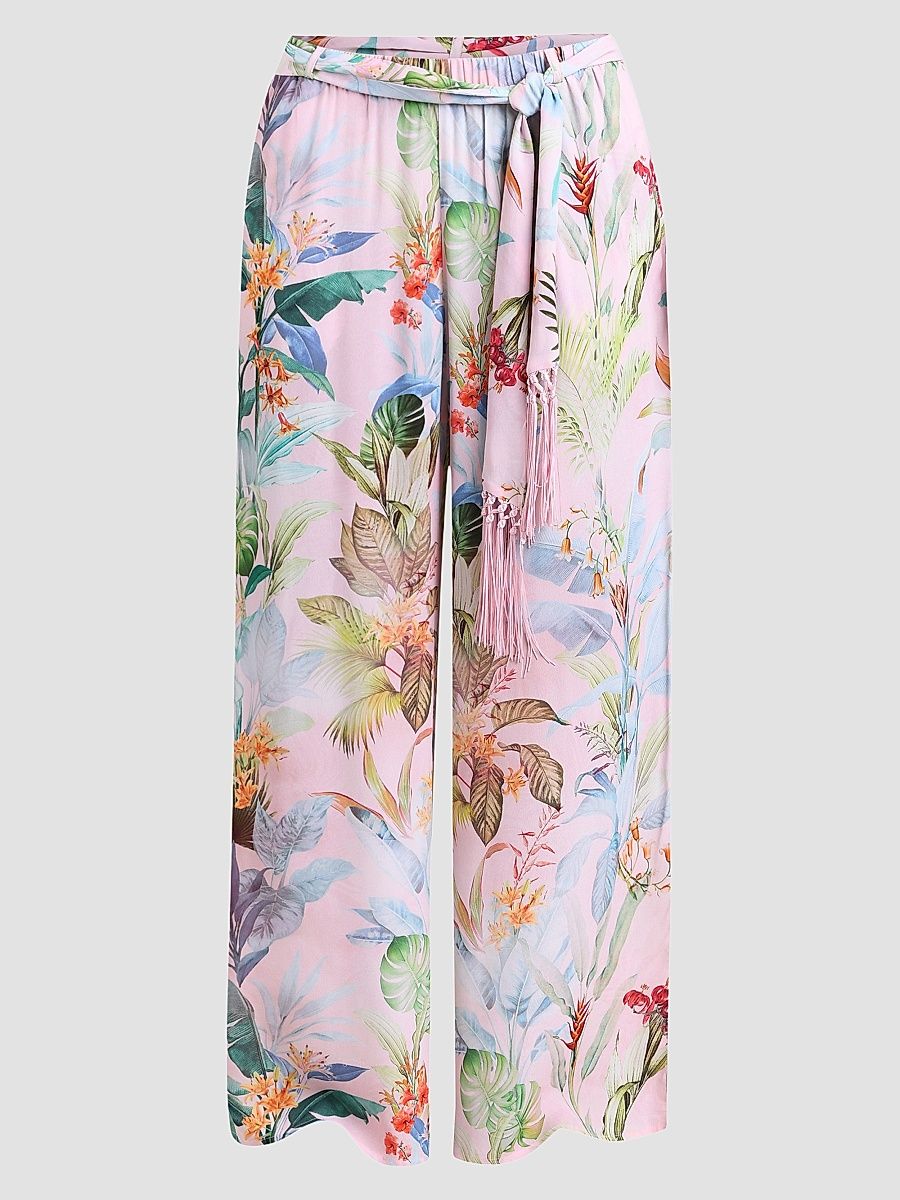 Women's Colorful Palm Geraldine Pants - Size Large