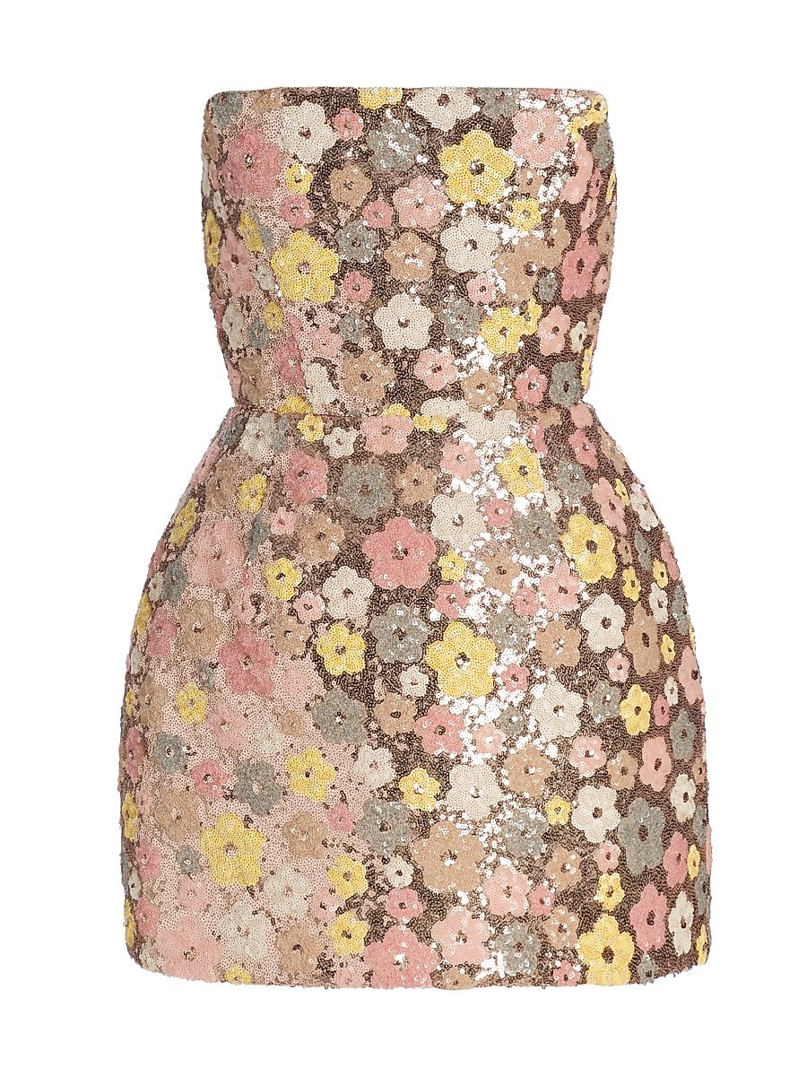 Women's Jasmine Maraya Strapless Sequined Minidress - Size XL