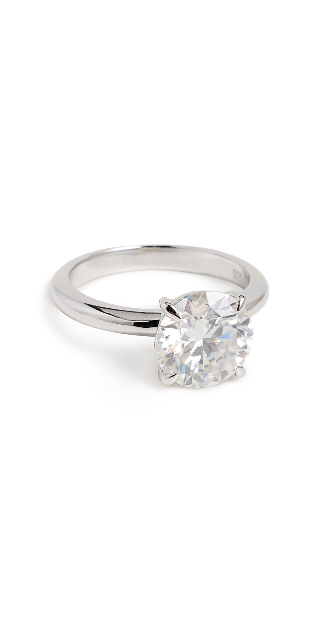 TTR Round Lab Grown Ring White Gold 4