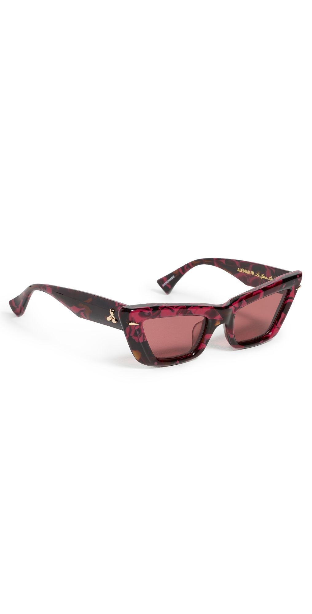 Le Specs Le Specs x Alemais Lucia Sunglasses Burgundy Marble One Size