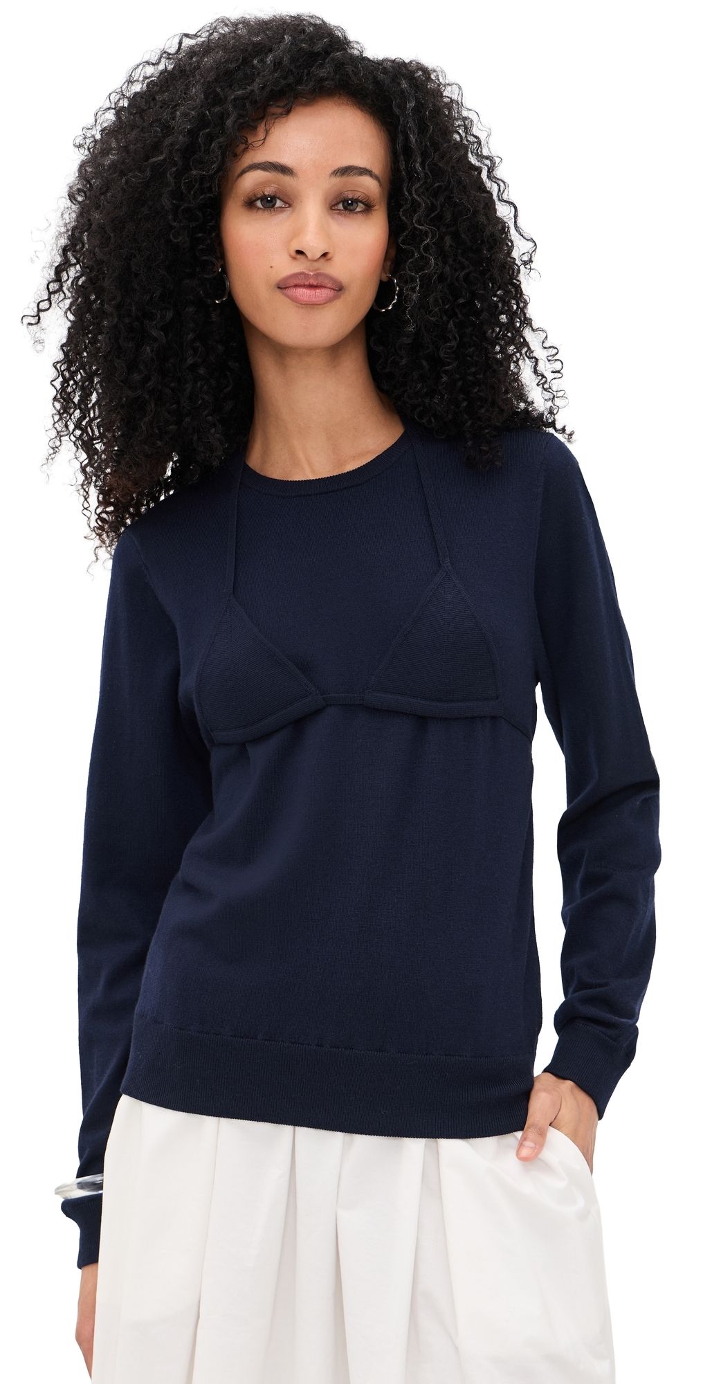 Sandy Liang Maisy Sweater Navy S