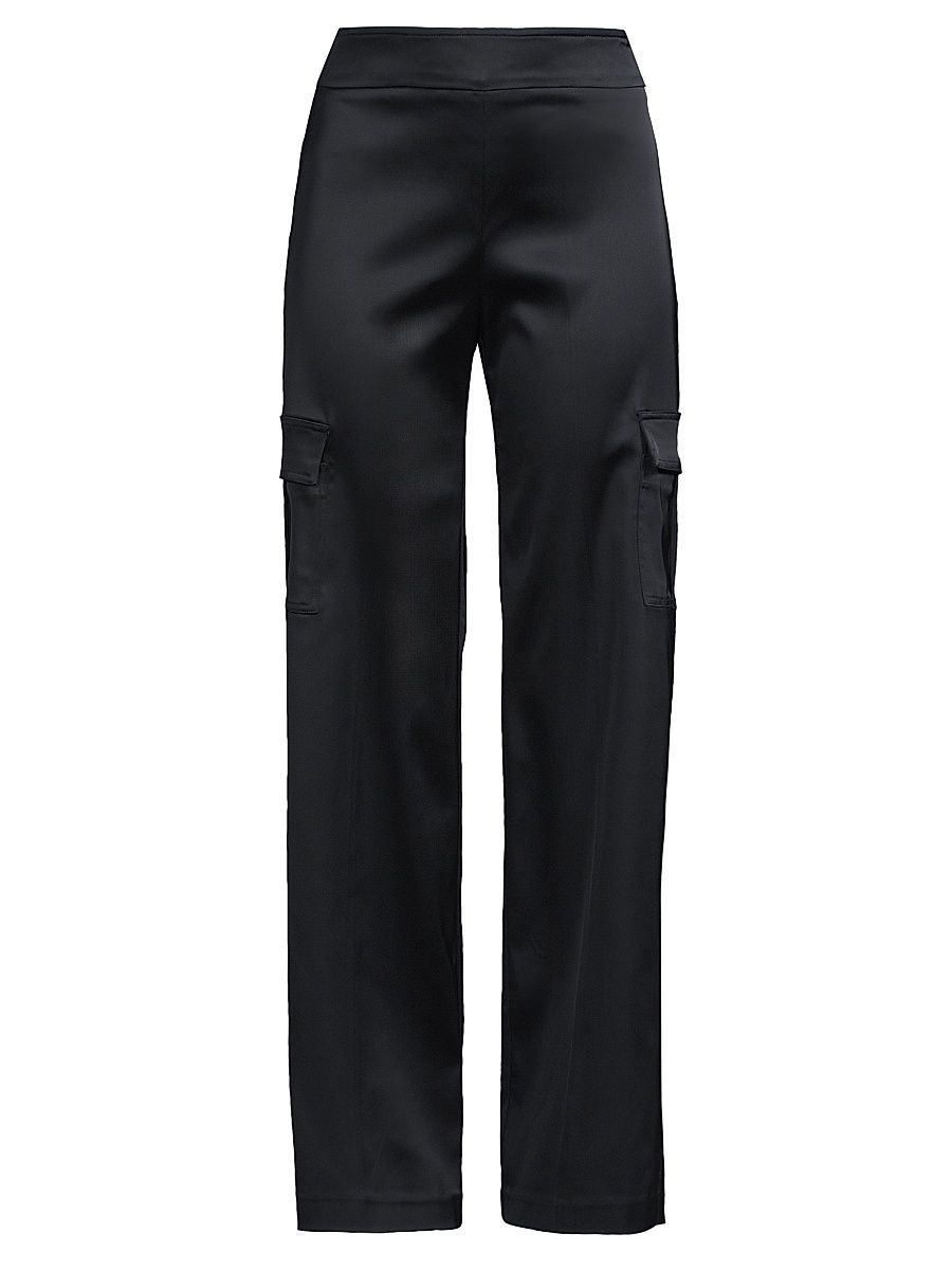 Women's Eclipse Satin Cargo Pants - Navy - Size 4
