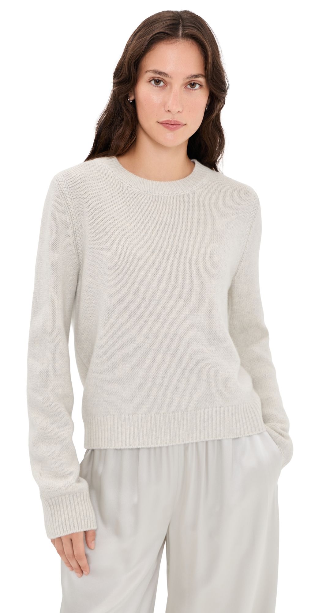 Sablyn Noa Shrunken Crew Cashmere Sweater Blizzard XS