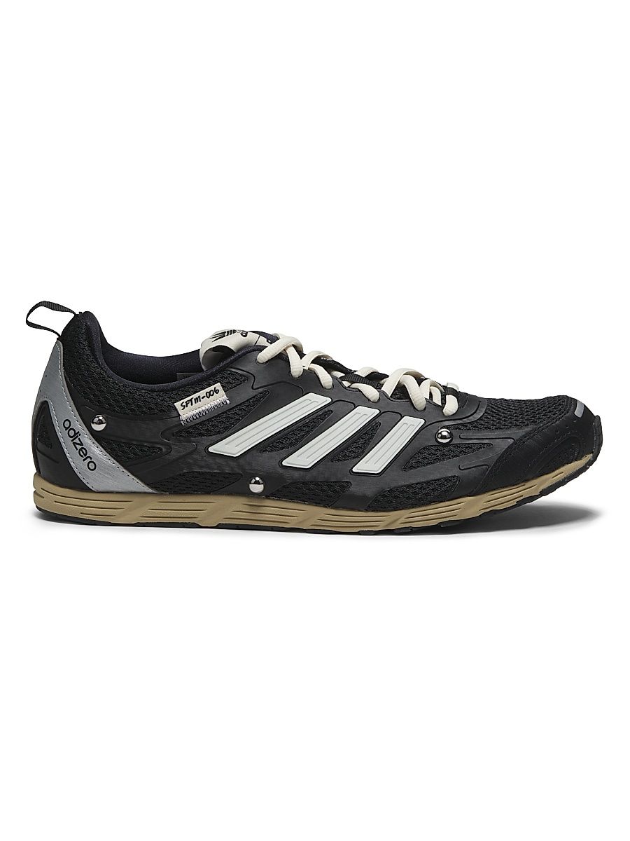 Men's adidas x SFTM Adizero Mesh Low-Top Sneakers - Core Black Cream White Silver - Size 7