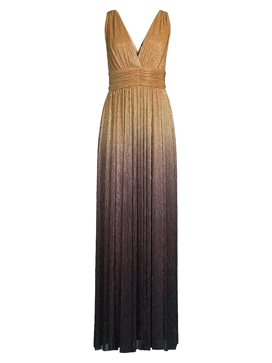 Women's Ray Metallic Ombré Gown - Black Multi - Size 14