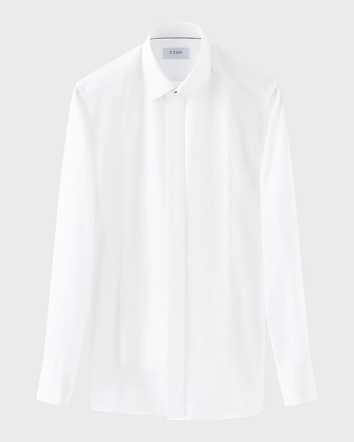 Men & apos;s Stripe Bib-Front Contemporary Fit Dress Shirt