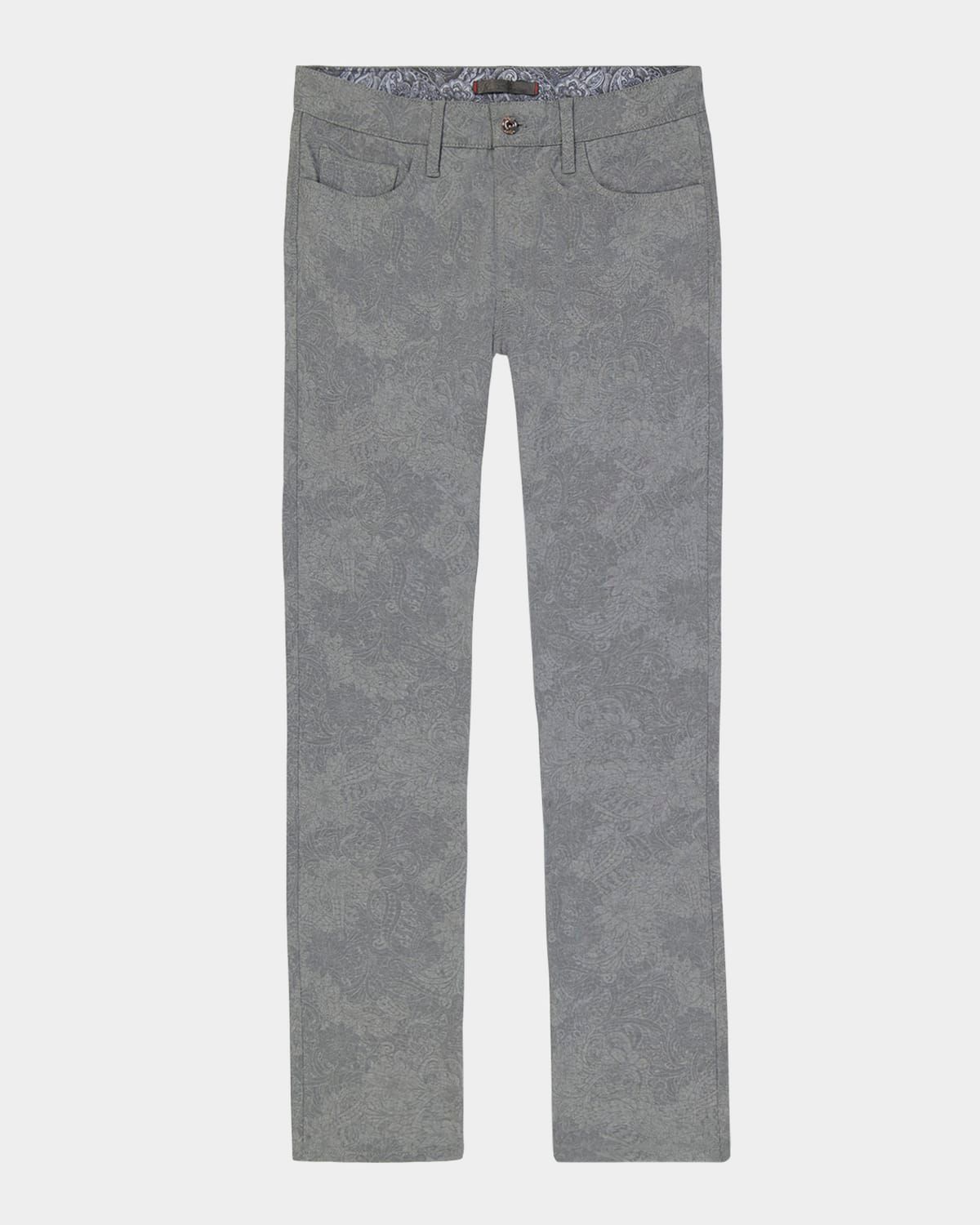 Men & apos;s Alton Tonal Paisley Slim Five-Pocket Pants