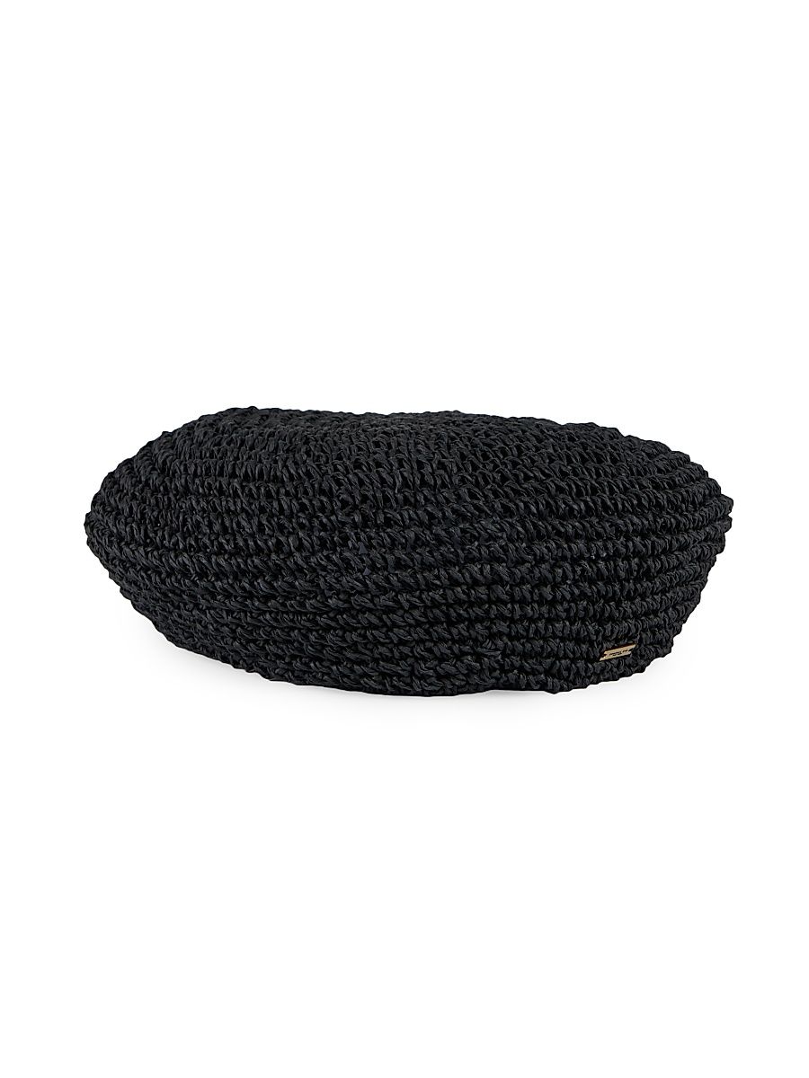 Women's Jackie Crochet Beret - Black