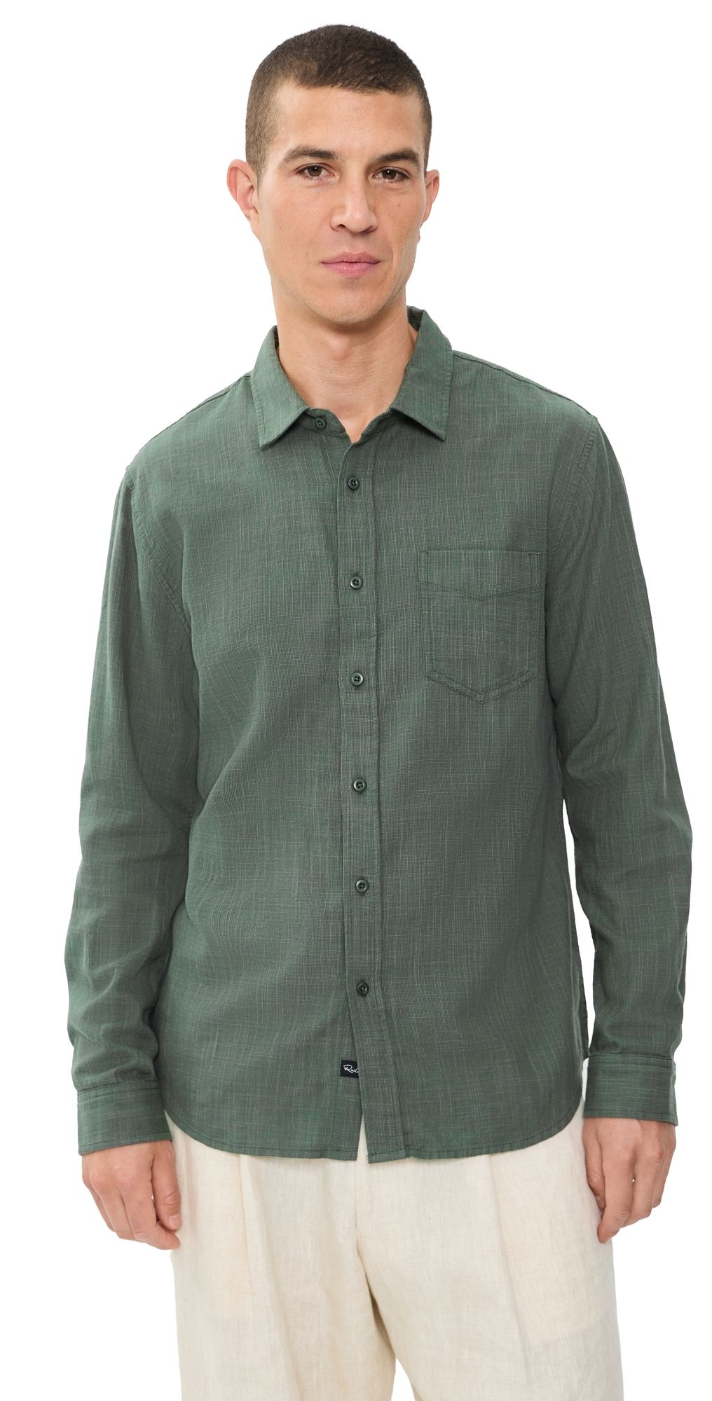 RAILS Wyatt Button Down Shirt Pine Etch L
