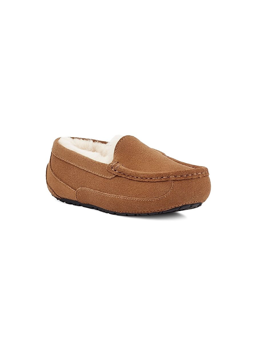 Kid's Suede Ascot Shoes - Chestnut - Size 2 (Child)