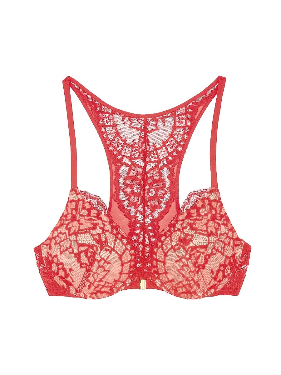 Wolford Women's Belle Fleur Push-Up Demi Bra - Red - Size 38C