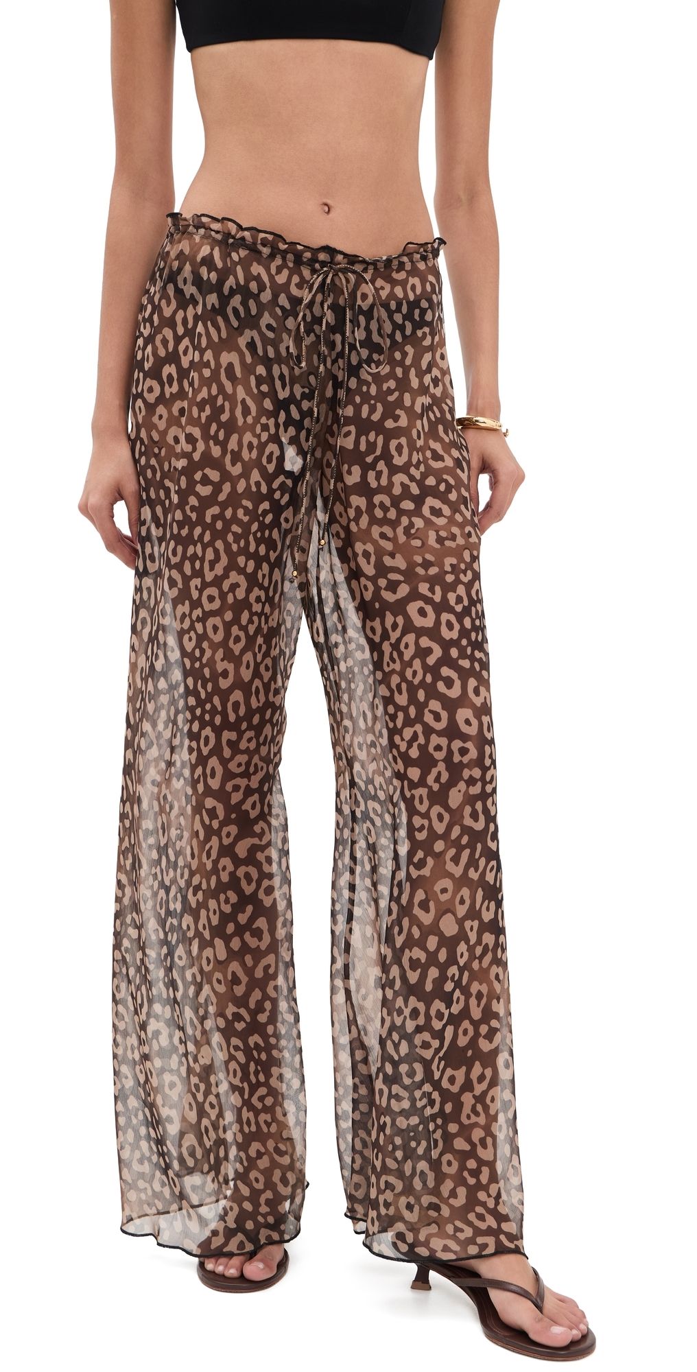 Ramy Brook Alayna Pants Dark Leopard XL