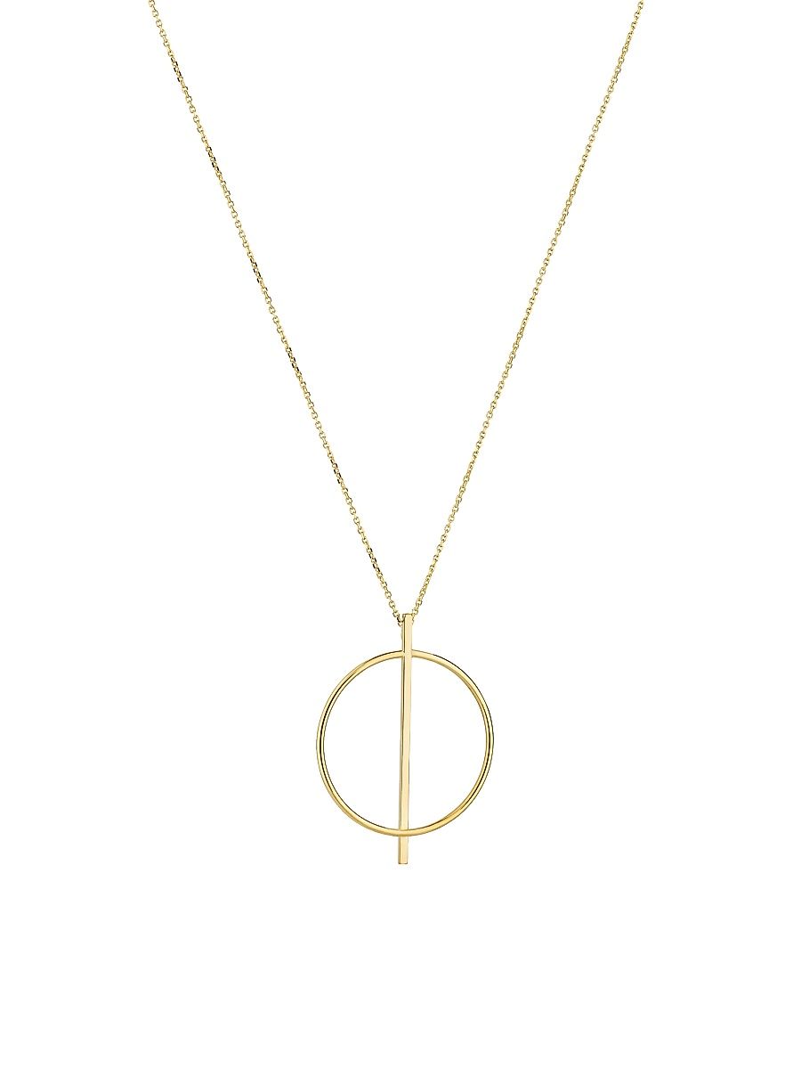 Women's 14K Yellow Gold Gallery Pendant Necklace - Yellow Gold