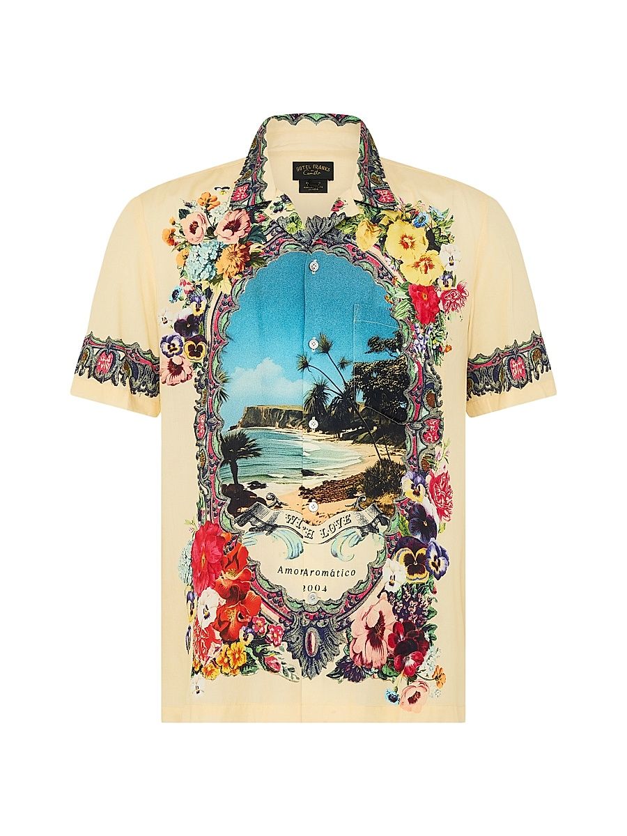 Men's Bathing Bombshell Camp Collar Shirt - Bathing Bombshell - Size Medium