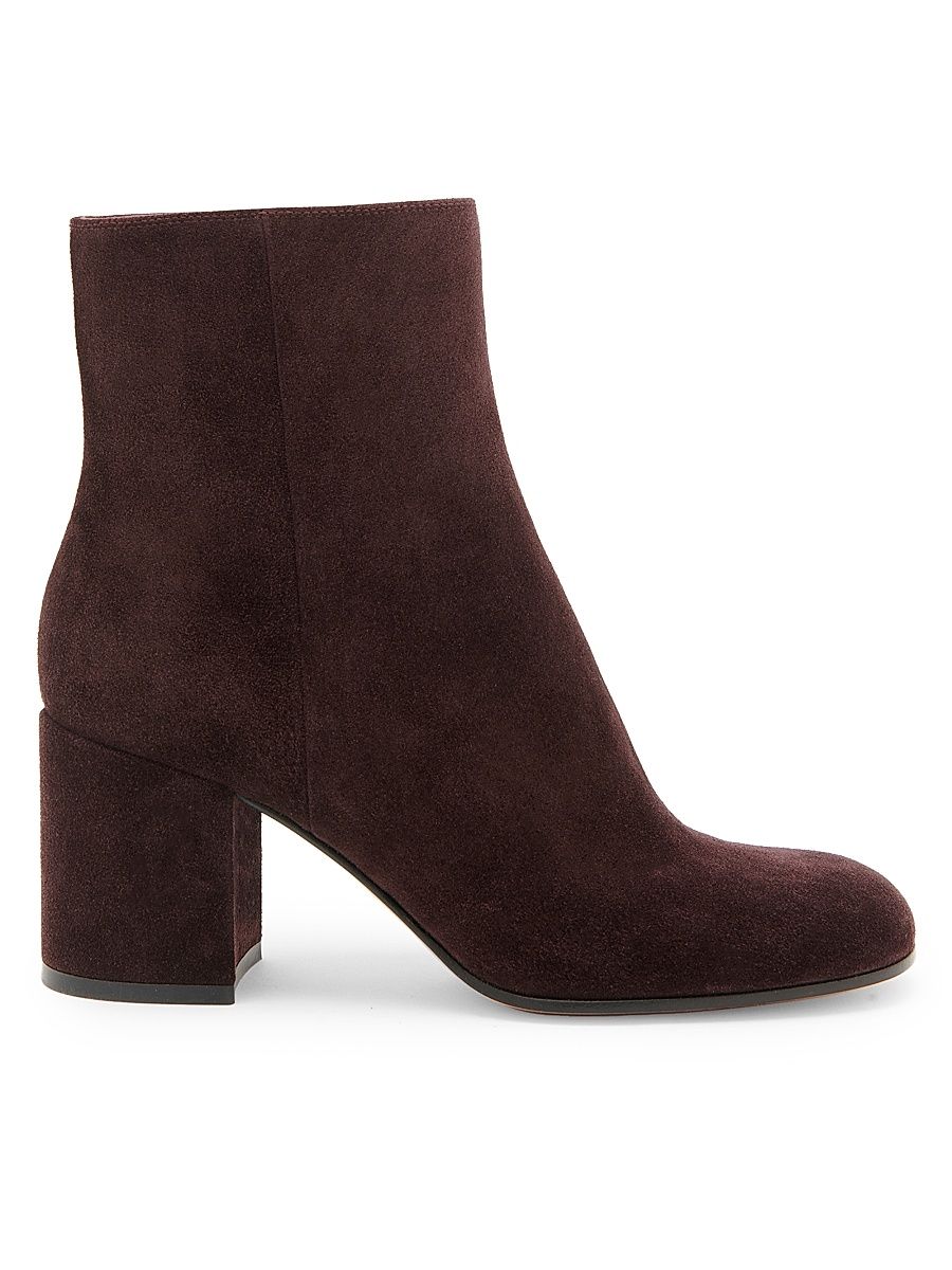 Women's Joelle 70MM Suede Ankle Boots - Bourgogne - Size 11.5