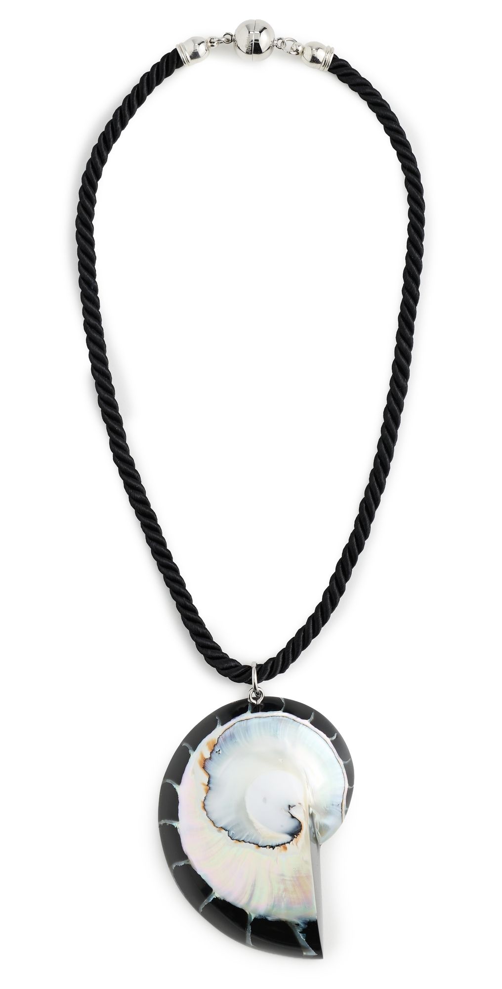 Julietta Nautilus Cord Necklace Black One Size