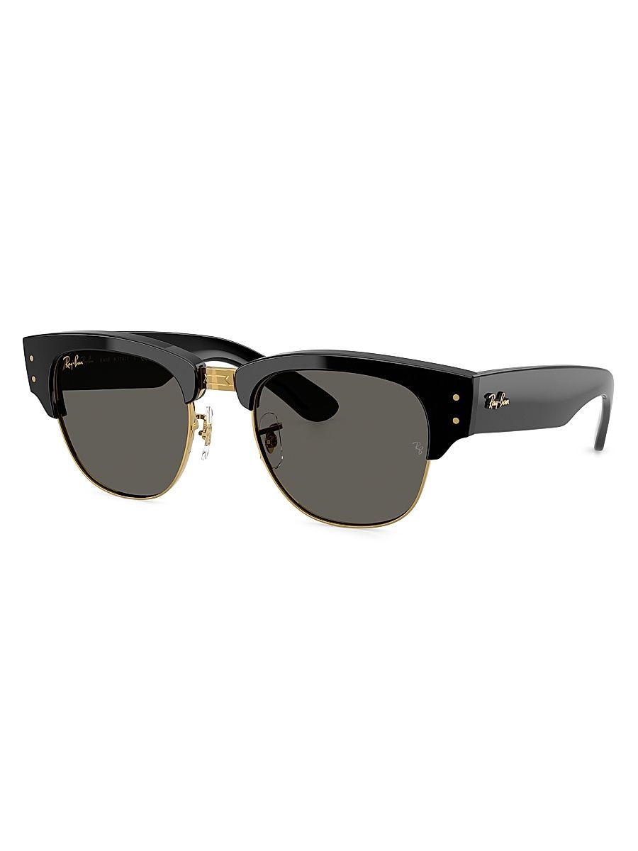 Men's A$AP Rocky Blacked Out 0RB0316s 53MM Mega Clubmaster Square Sunglasses - Black