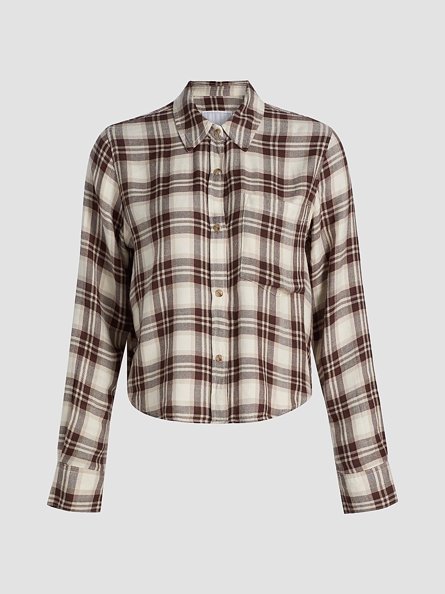 Women's Malin Plaid Shirt - Birch Hickory - Size XS
