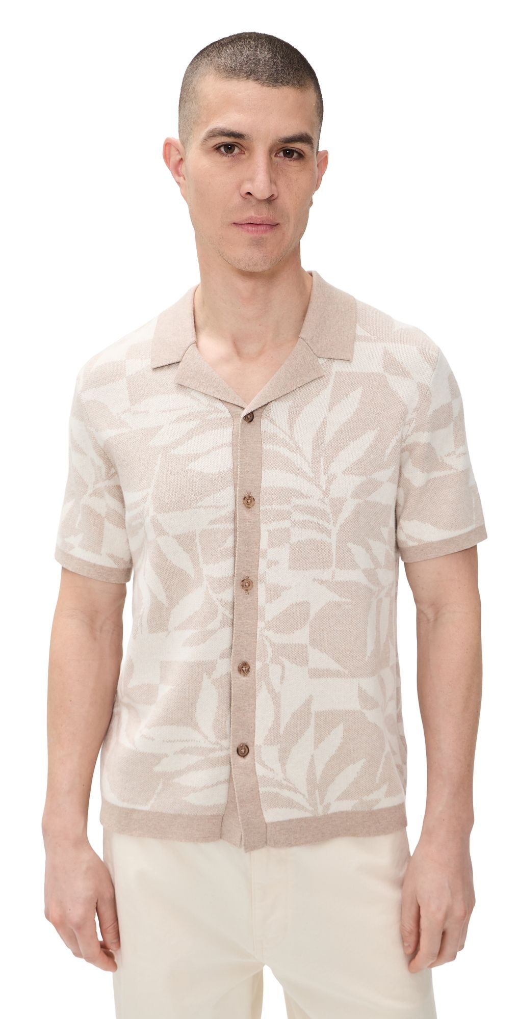 Marine Layer Ethan Button Down Sweater Navy/Laurel Wreath XXL