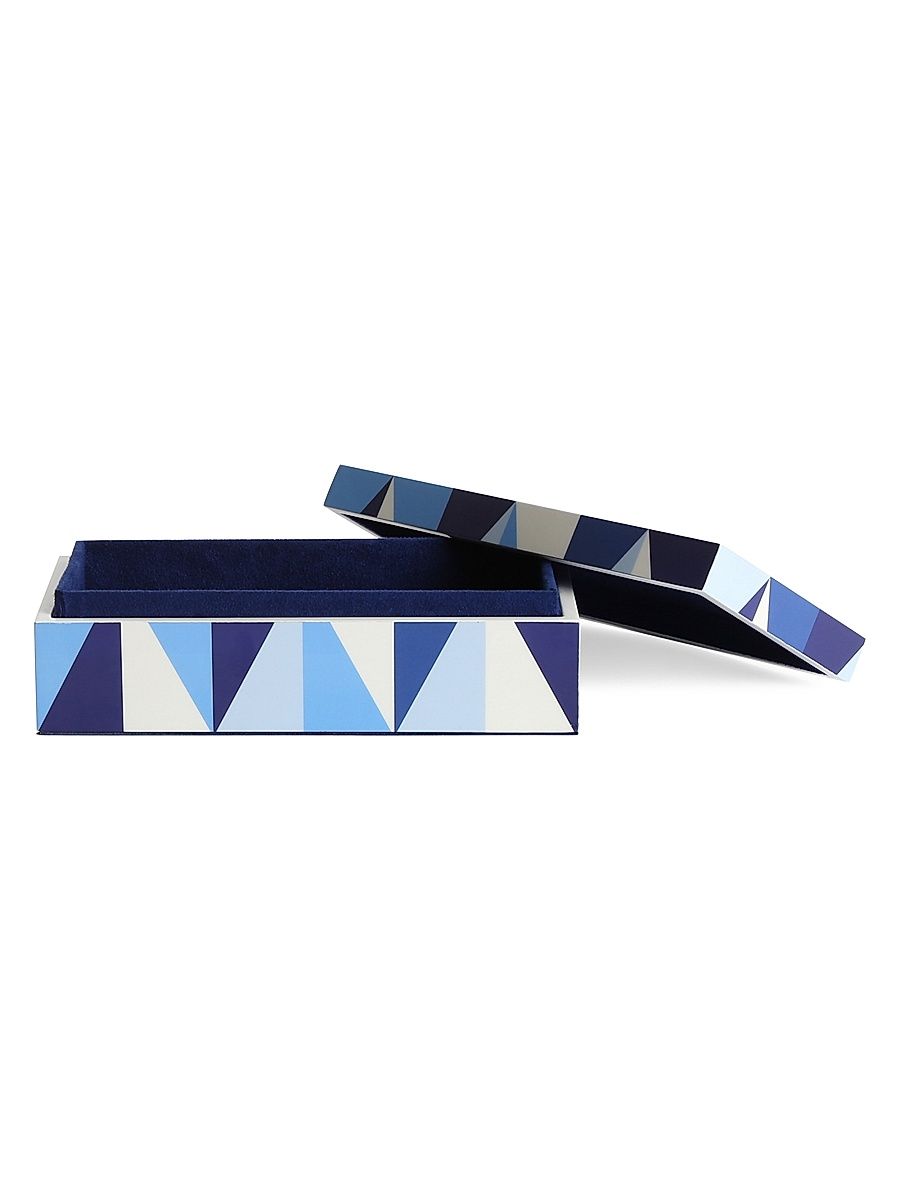 Jonathan Adler Small Sorrento Geometric Box - Blue
