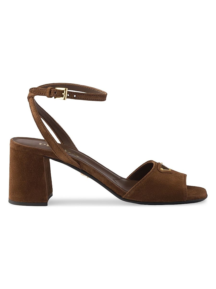 Women's Suede Sandals - Brown - Size 12