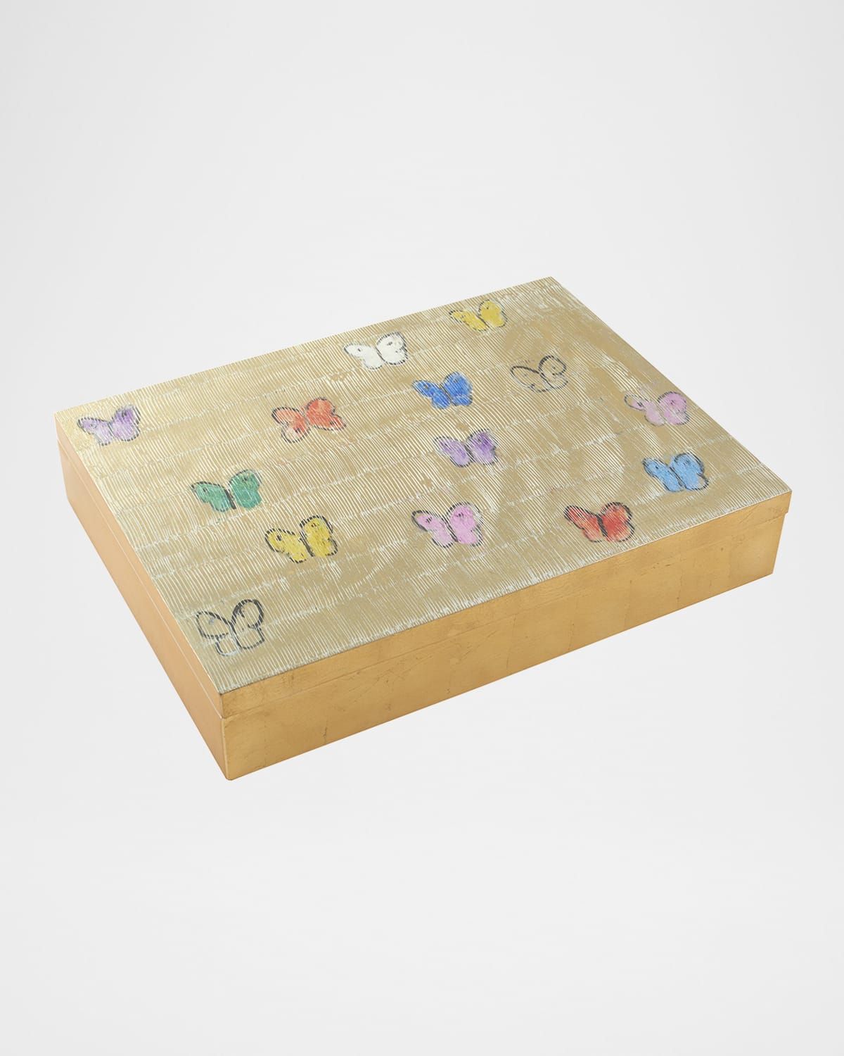 Summer Butterflies Gold Leaf & Lacquer Large Box