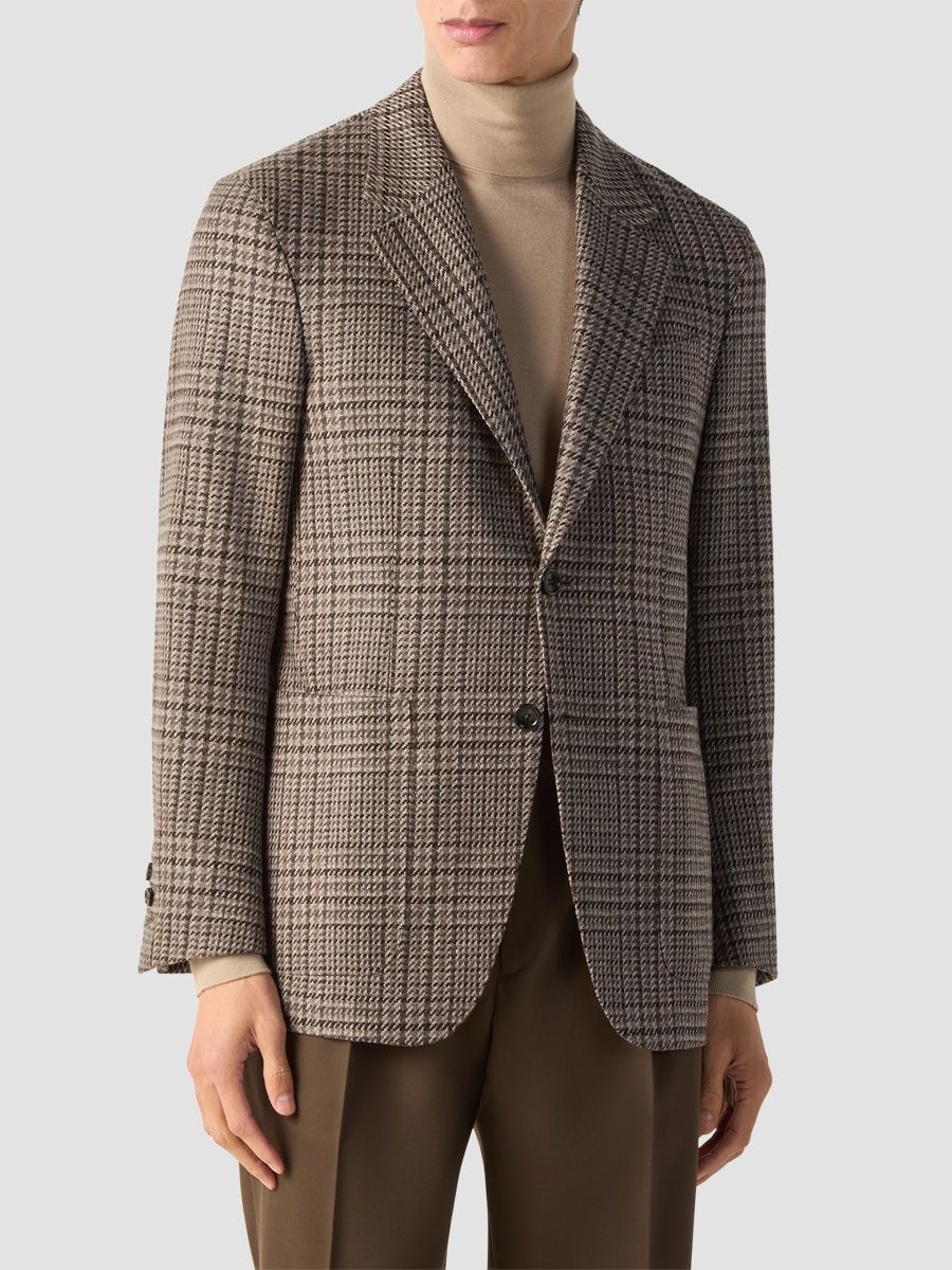 ZEGNA Men's Oasi Cashmere Jacket - Brown Multi - Size 36