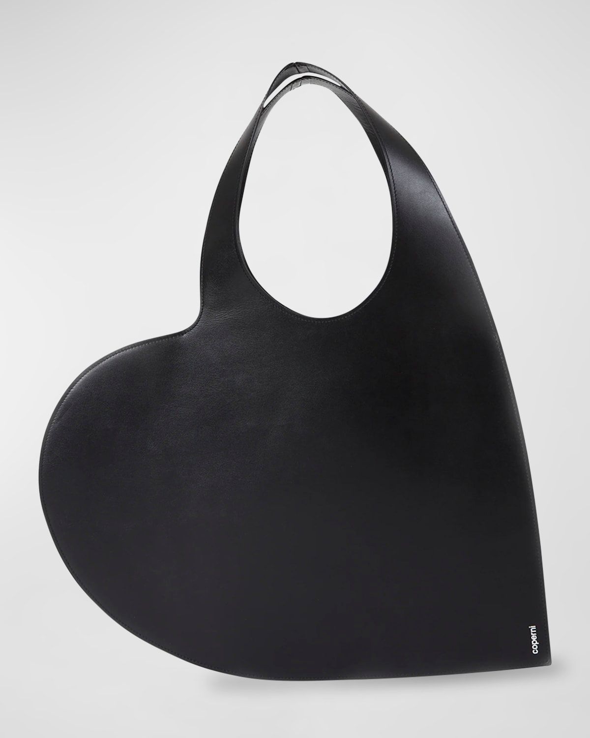 Heart Calf Leather Shoulder Bag