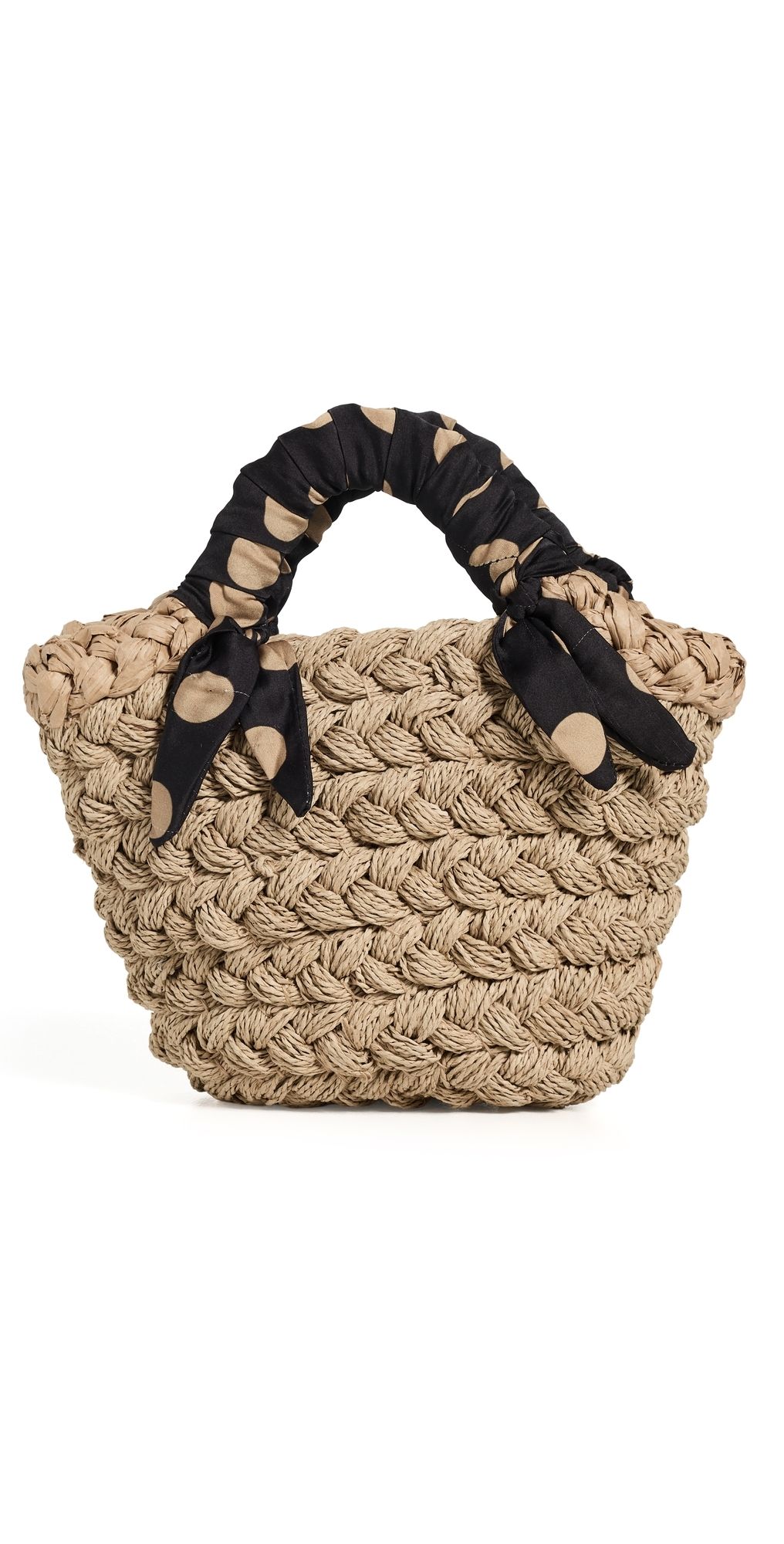 SIMONMILLER Twilly Basket Bag Polka Dot/Natural One Size