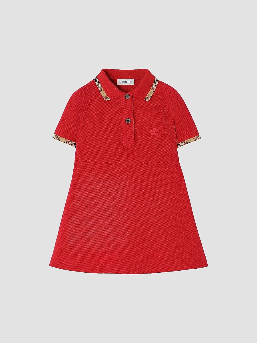 Baby Girl's, Little Girl's & Girl's Romola Cotton Piqué Polo Shirt Dress - Bright Red - Size 6 Months