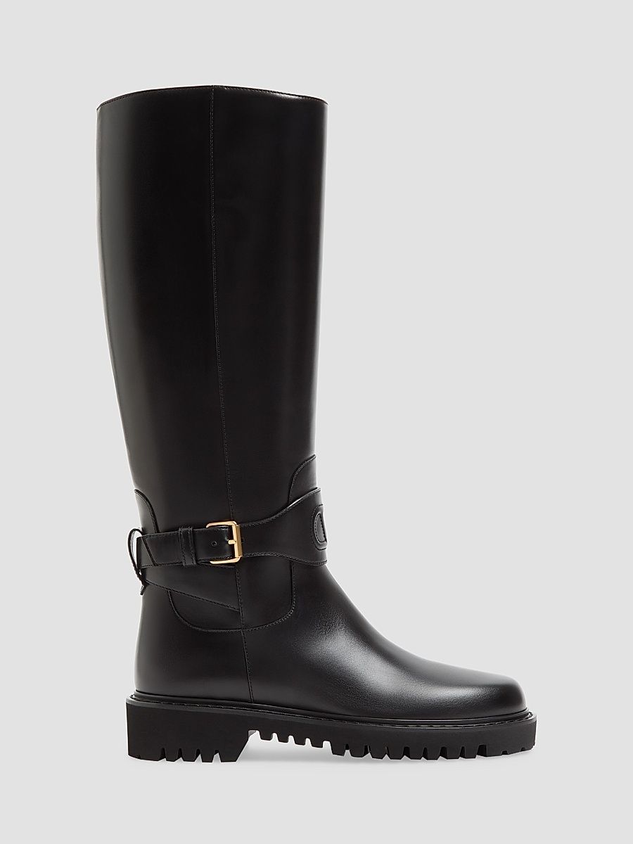 Women's VLogo Signature 40MM Calfskin Boots - Black - Size 12