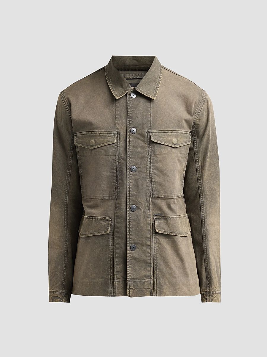 G-Star Men's 4-Pocket Cotton Twill Overshirt - Vintage Dust - Size Small