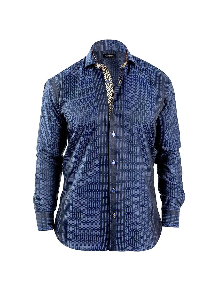 Men's Einstein Jacq Honey Three Shirt - Blue - Size Large