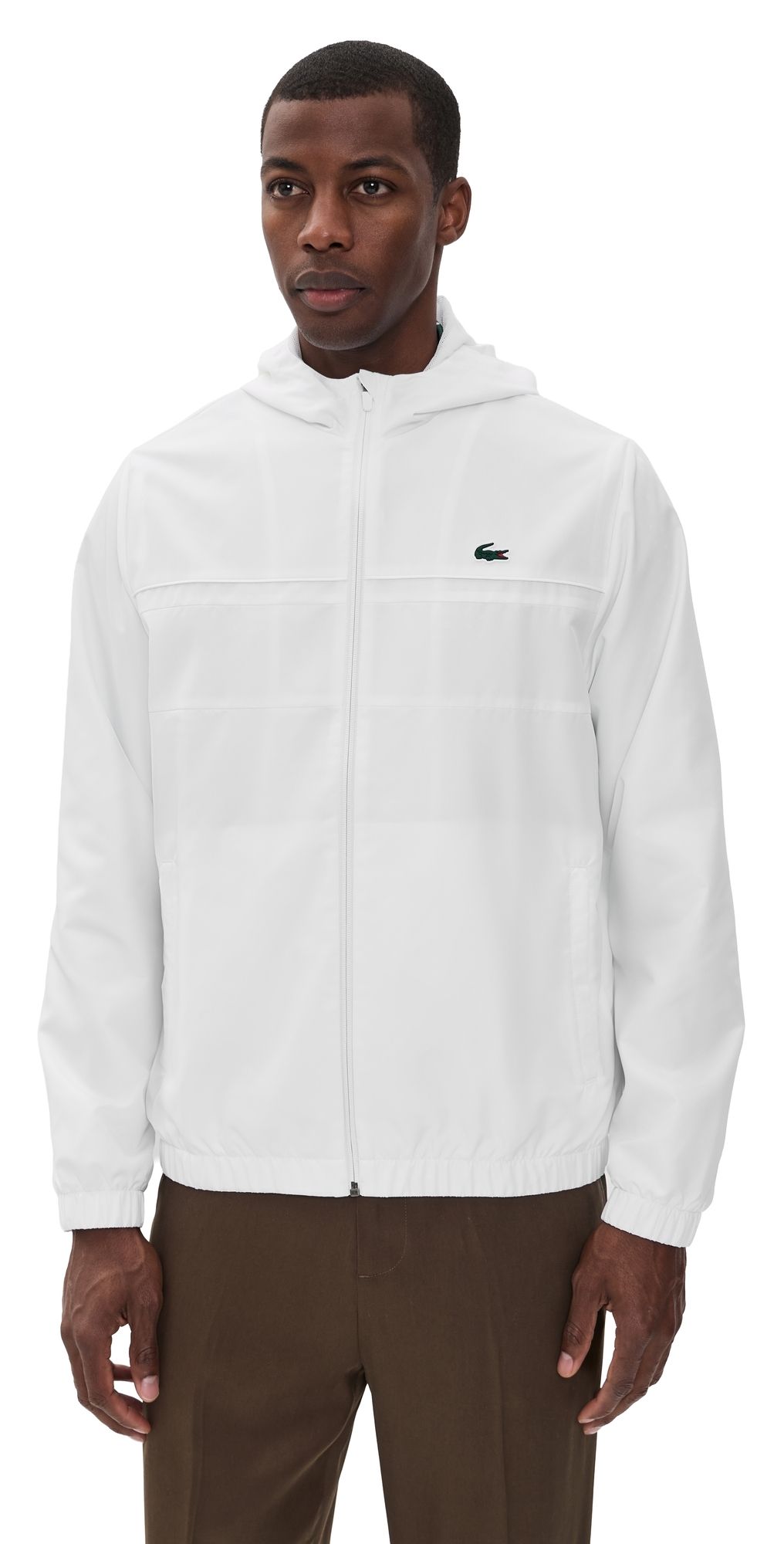 Lacoste Lightweight Performance Zip Jacket Blanc S