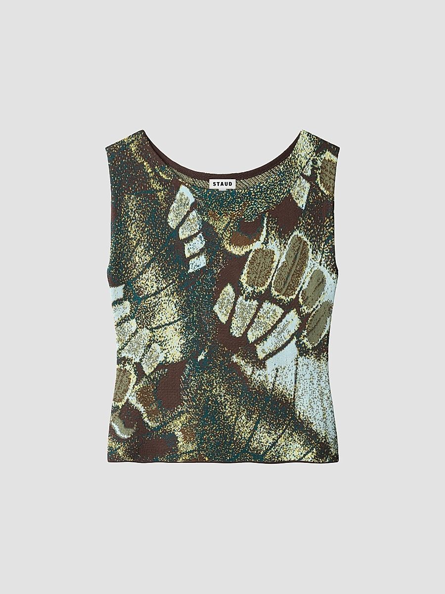 Women's Veronica Butterfly Jacquard-Knit Top - Butterfly Moss - Size XS