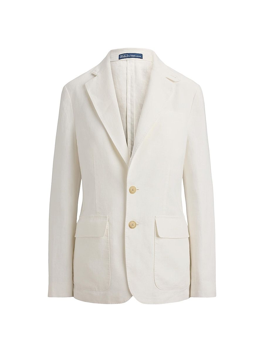 Women's Notch-Lapel Linen Blazer - Nevis - Size 0